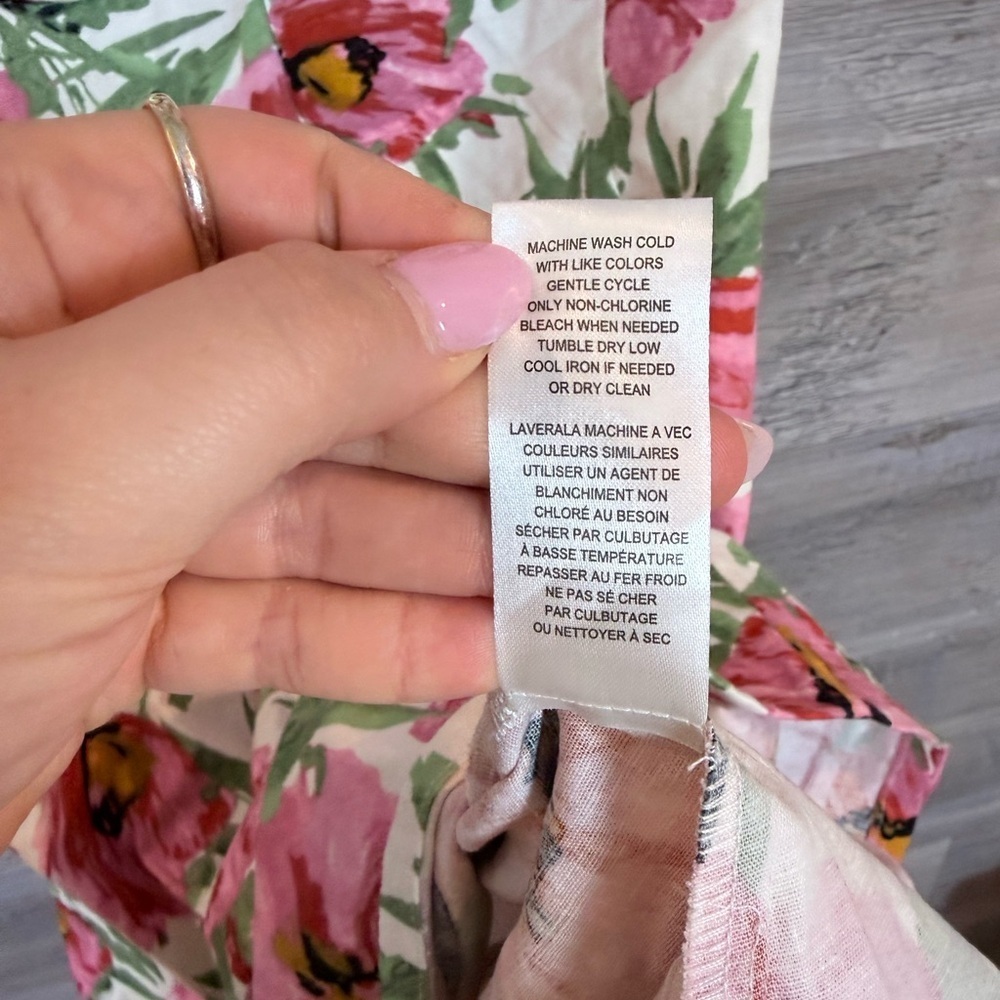 NWT T Tahari Floral Sleeveless Linen Blend A-Line Dress - Size 10 - Picture 8 of 9
